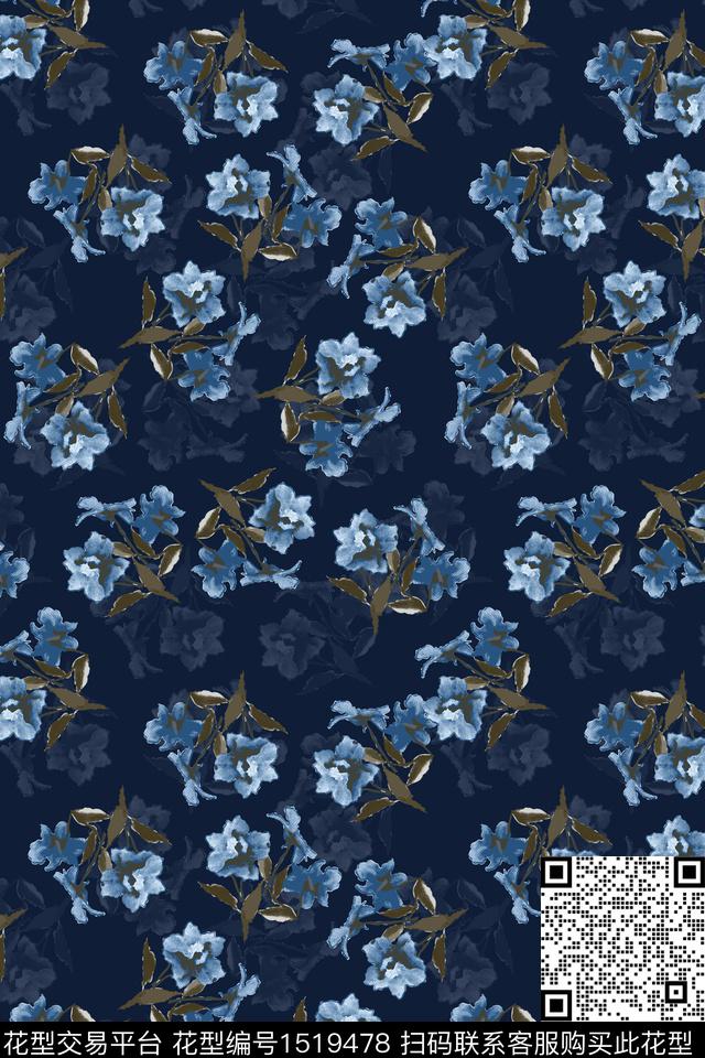 花卉女装小碎花数码印花华亿平台下载（图片编号: 1519478） - 瓦栏（Walan）