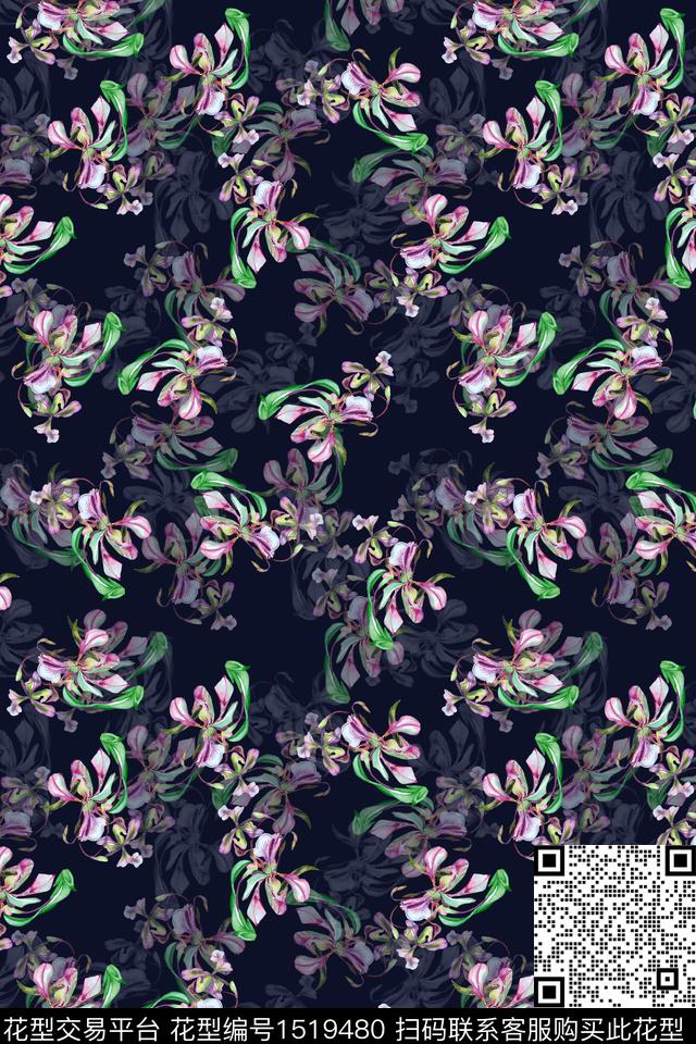花卉女装小碎花数码印花华亿平台下载（图片编号: 1519480） - 瓦栏（Walan）