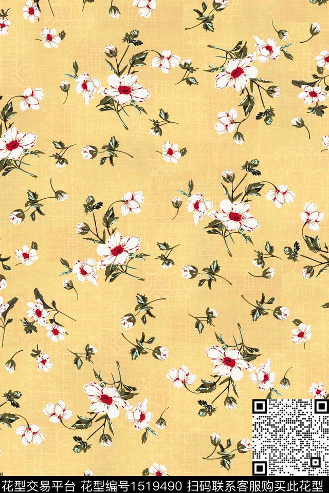 花卉女装小碎花数码印花华亿平台下载（图片编号: 1519490） - 瓦栏（Walan）