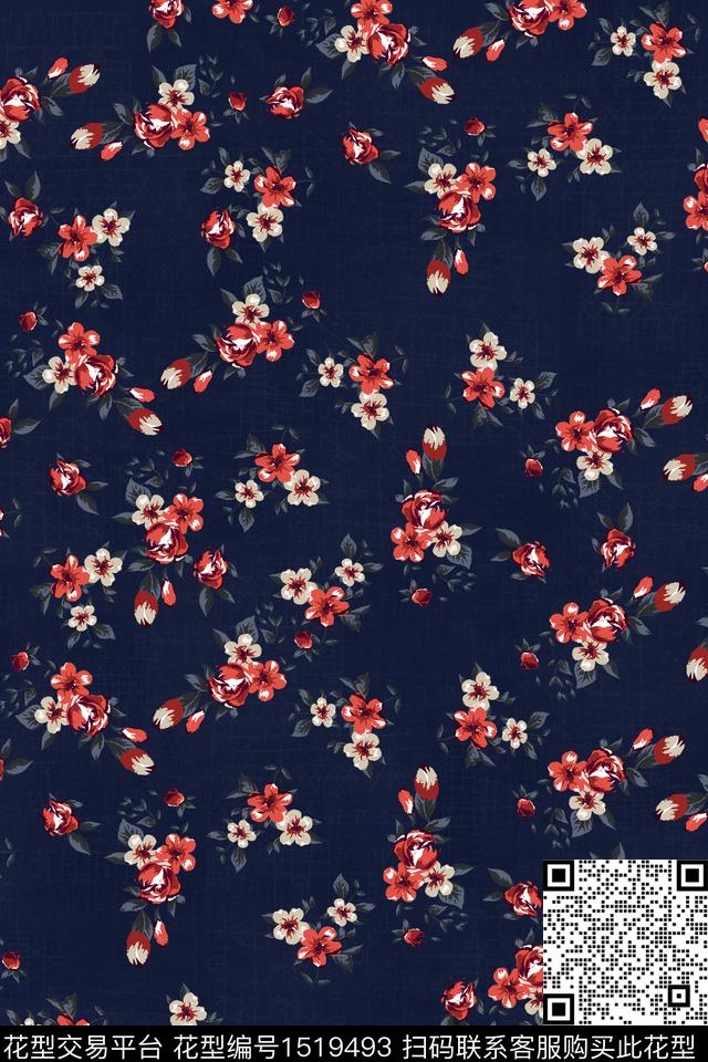 花卉女装小碎花数码印花华亿平台下载（图片编号: 1519493） - 瓦栏（Walan）