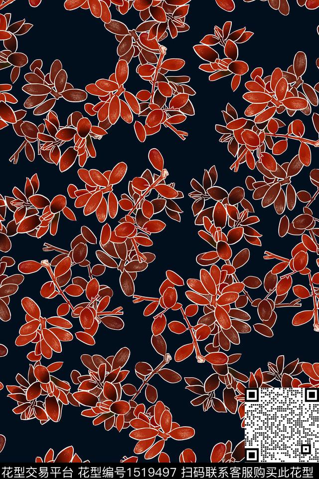 花卉女装小碎花数码印花华亿平台下载（图片编号: 1519497） - 瓦栏（Walan）