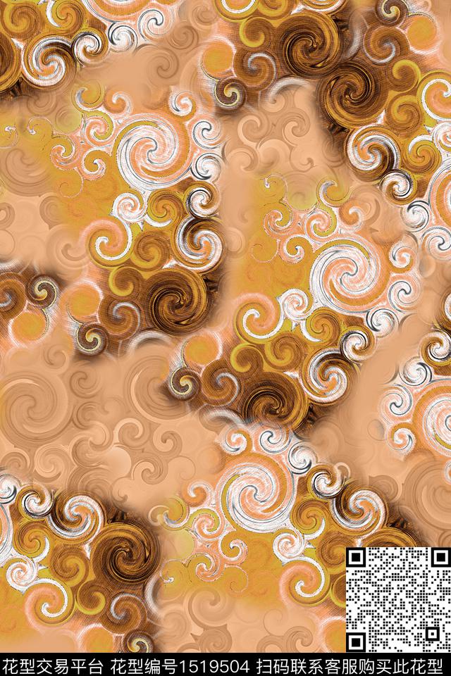 民族风肌理抽象数码印花华亿平台下载（图片编号: 1519504） - 瓦栏（Walan）