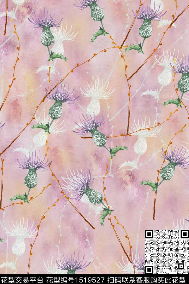 数码华亿平台女装花卉数码印花华亿平台下载（图片编号: 1519527） - 瓦栏（Walan）