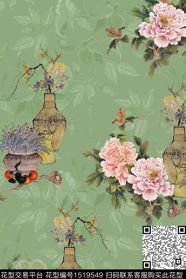 数码华亿平台民族风香云纱数码印花华亿平台下载（图片编号: 1519549） - 瓦栏（Walan）