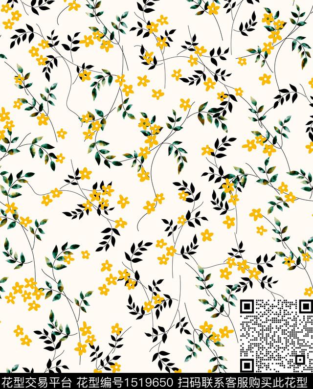 连衣裙女装花卉数码印花华亿平台下载（图片编号: 1519650） - 瓦栏（Walan）