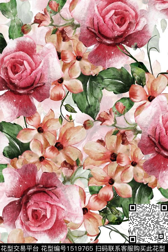 绿植树叶简约年轻女性数码印花华亿平台下载（图片编号: 1519765） - 瓦栏（Walan）