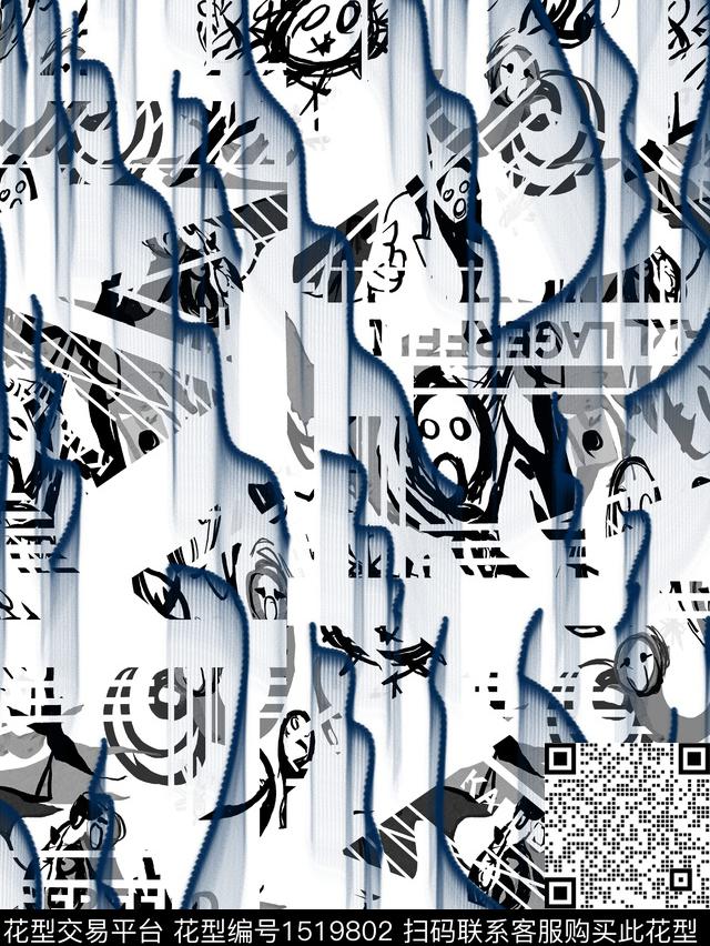 涂鸦数码华亿平台男装数码印花华亿平台下载（图片编号: 1519802） - 瓦栏（Walan）