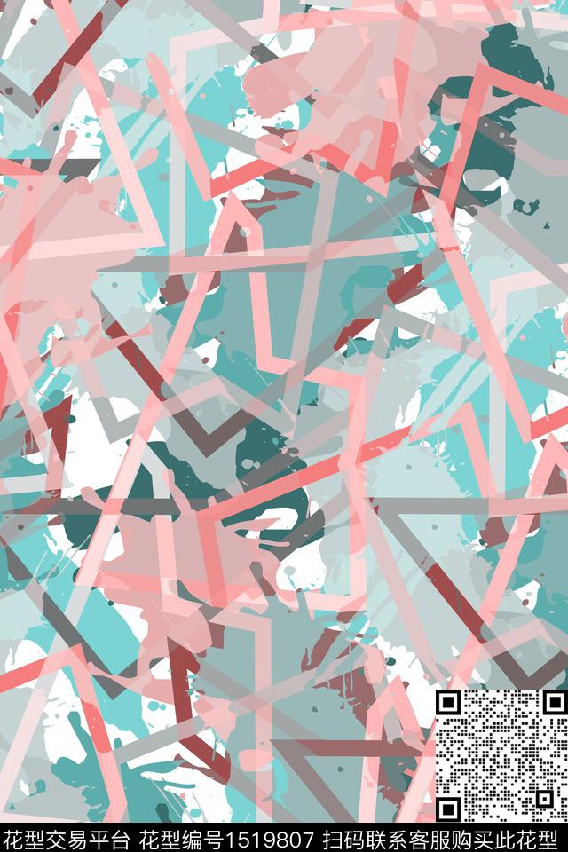 抽象男装户外家居服传统印花华亿平台下载（图片编号: 1519807） - 瓦栏（Walan）