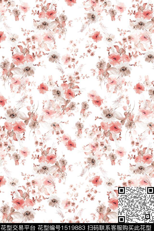 大牌风小清新真丝数码印花华亿平台下载（图片编号: 1519883） - 瓦栏（Walan）