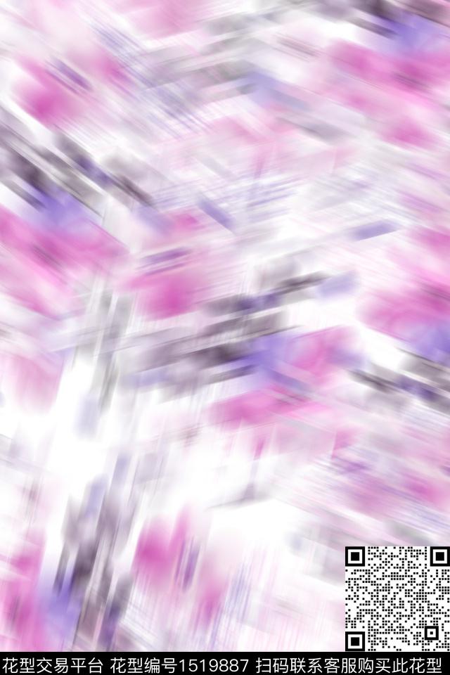 肌理抽象数码印花华亿平台下载（图片编号: 1519887） - 瓦栏（Walan）