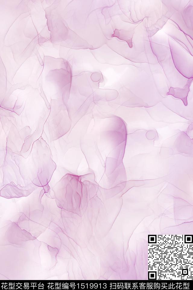 抽象小清新真丝数码印花华亿平台下载（图片编号: 1519913） - 瓦栏（Walan）