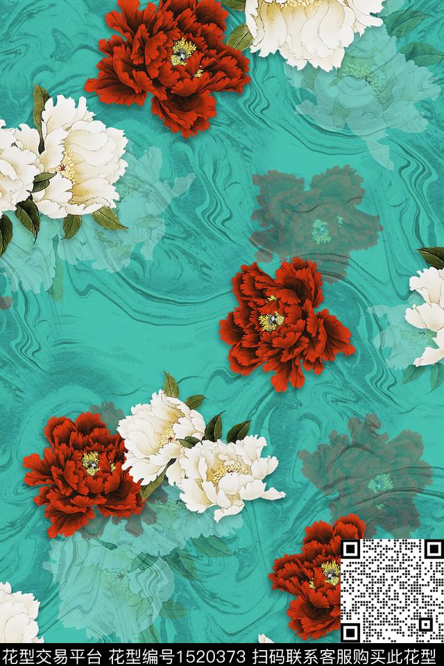 旗袍香云纱中老年数码印花华亿平台下载（图片编号: 1520373） - 瓦栏（Walan）