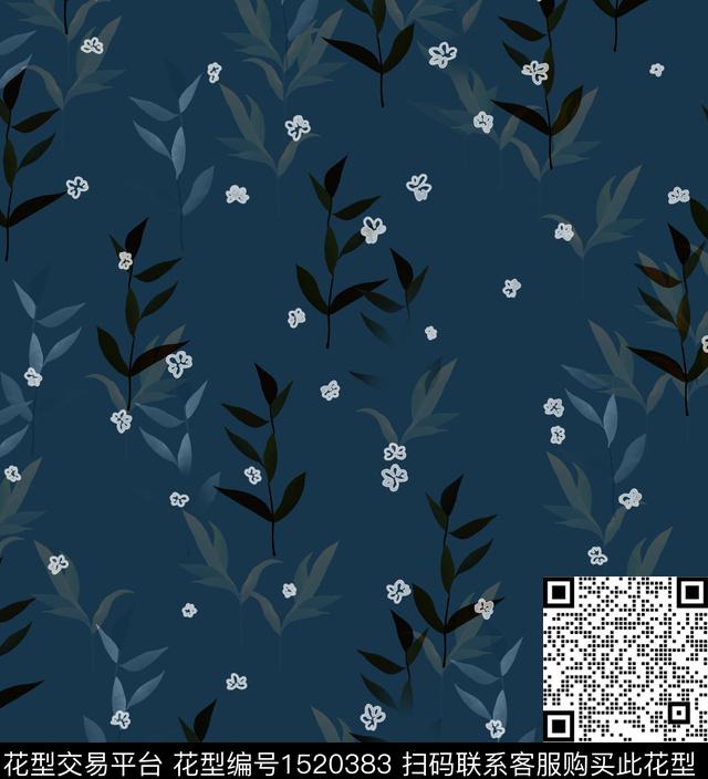 连衣裙女装花卉数码印花华亿平台下载（图片编号: 1520383） - 瓦栏（Walan）