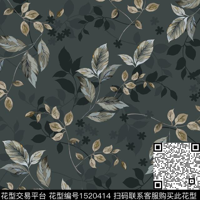 花卉手绘矢量数码印花华亿平台下载（图片编号: 1520414） - 瓦栏（Walan）