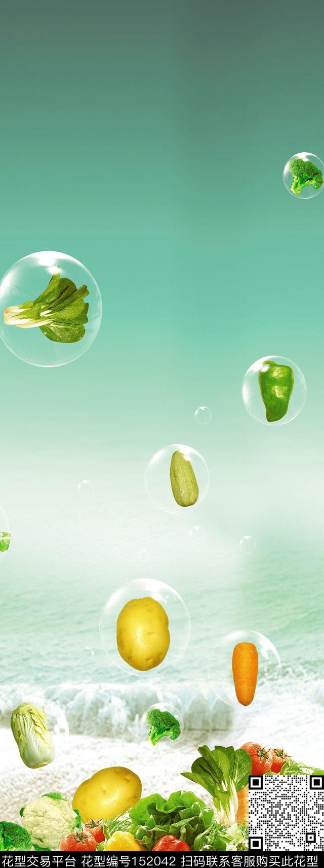 摄影写实照片蔬菜数码印花华亿平台下载（图片编号: 152042） - 瓦栏（Walan）