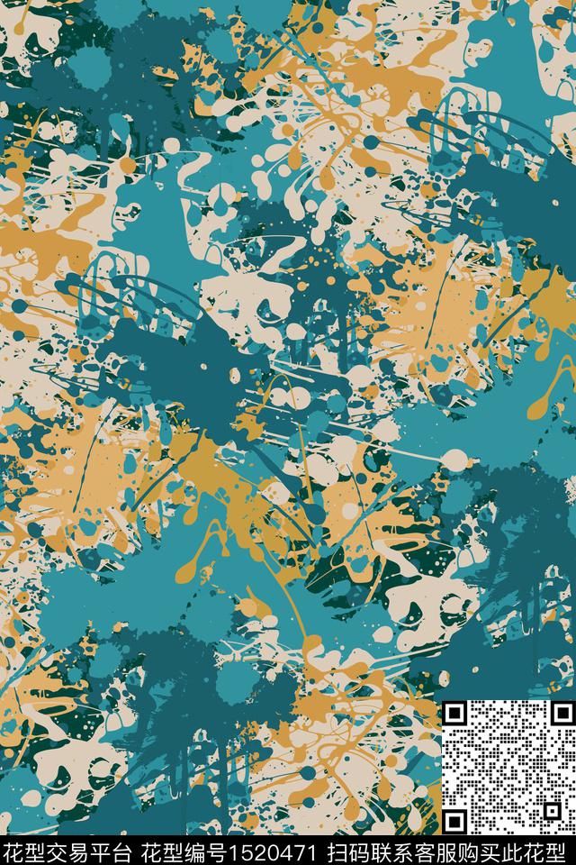 抽象男装户外家居服传统印花华亿平台下载（图片编号: 1520471） - 瓦栏（Walan）