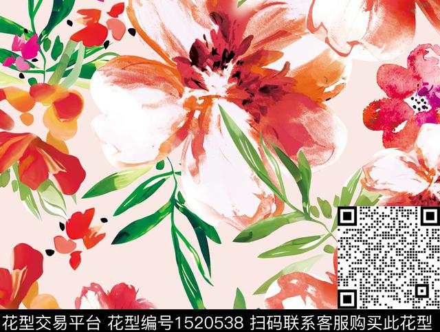 花卉数码印花华亿平台下载（图片编号: 1520538） - 瓦栏（Walan）