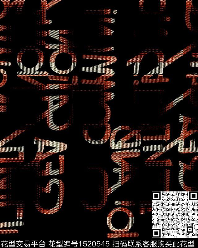 字母几何格子传统印花华亿平台下载（图片编号: 1520545） - 瓦栏（Walan）