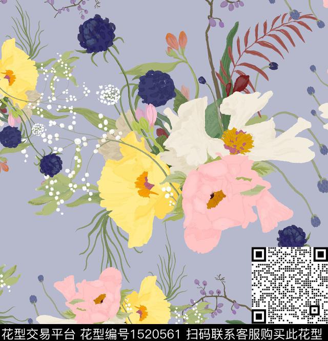 年轻女性甜美风数码印花华亿平台下载（图片编号: 1520561） - 瓦栏（Walan）