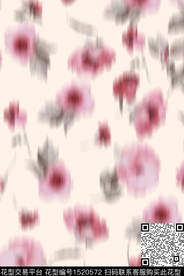 抽象花卉女装春夏华亿平台数码印花华亿平台下载（图片编号: 1520572） - 瓦栏（Walan）