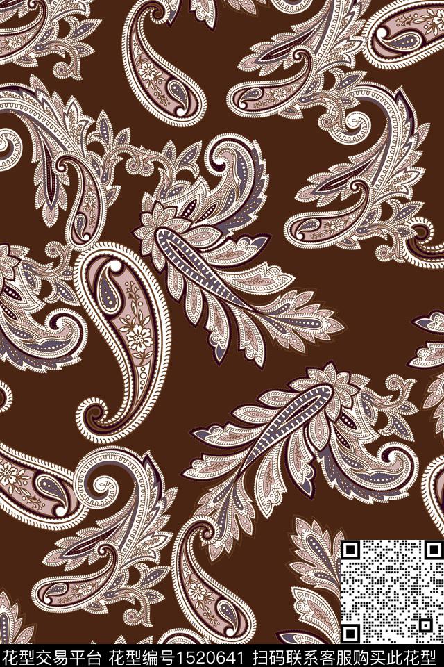 复古佩斯利中老年数码印花华亿平台下载（图片编号: 1520641） - 瓦栏（Walan）