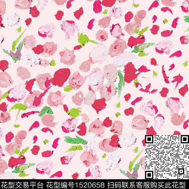 抽象花卉年轻女性小碎花数码印花华亿平台下载（图片编号: 1520658） - 瓦栏（Walan）