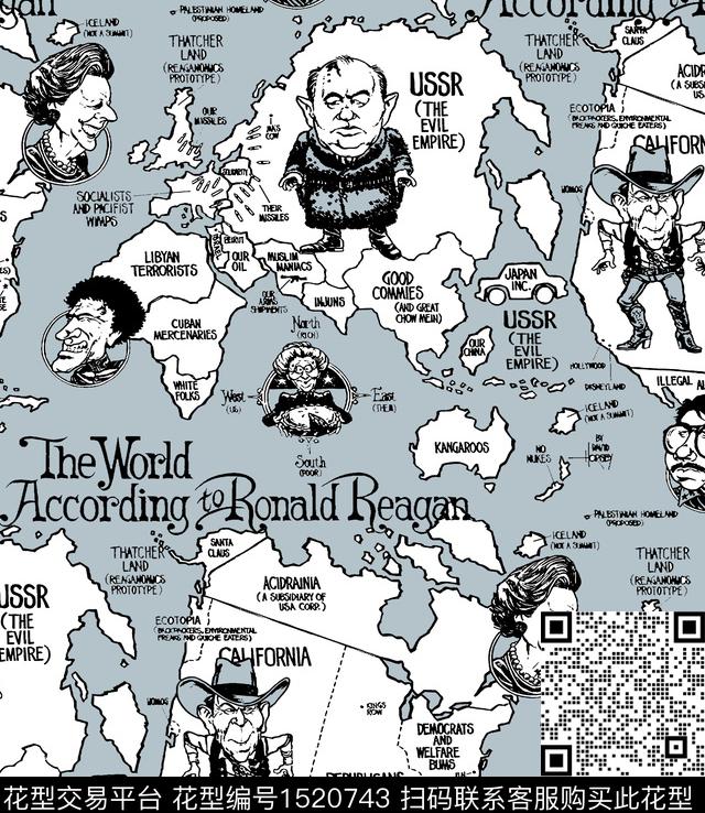 地图字母趣味数码印花华亿平台下载（图片编号: 1520743） - 瓦栏（Walan）