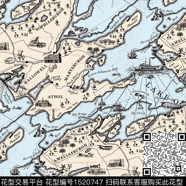 地图字母黑白华亿平台数码印花华亿平台下载（图片编号: 1520747） - 瓦栏（Walan）