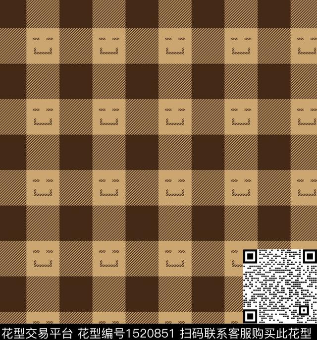 几何格子大牌风传统印花华亿平台下载（图片编号: 1520851） - 瓦栏（Walan）