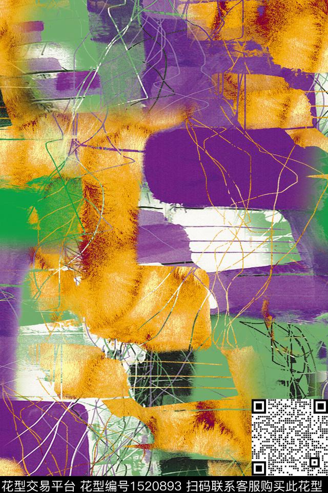 肌理春夏华亿平台几何数码印花华亿平台下载（图片编号: 1520893） - 瓦栏（Walan）
