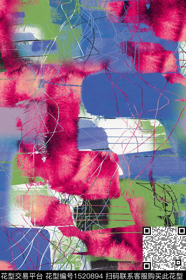肌理春夏华亿平台几何数码印花华亿平台下载（图片编号: 1520894） - 瓦栏（Walan）