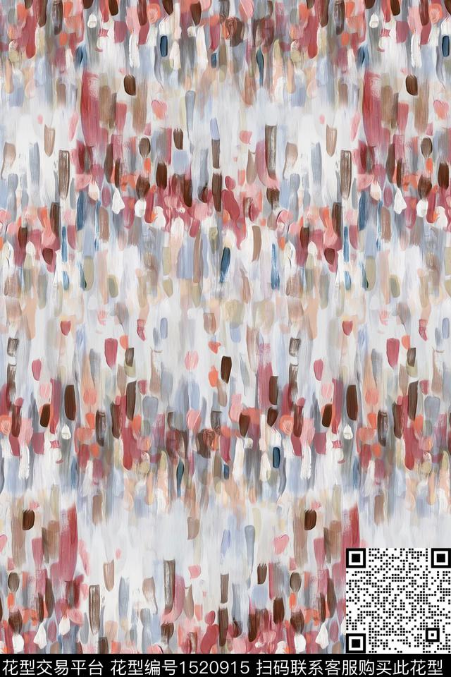 肌理抽象笔触数码印花华亿平台下载（图片编号: 1520915） - 瓦栏（Walan）