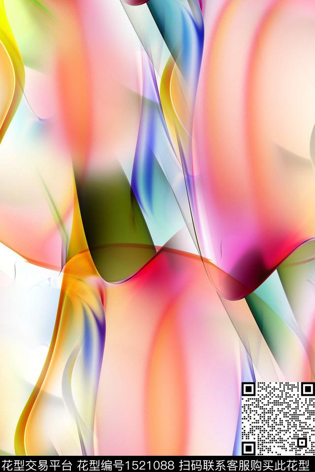 肌理抽象数码印花华亿平台下载（图片编号: 1521088） - 瓦栏（Walan）