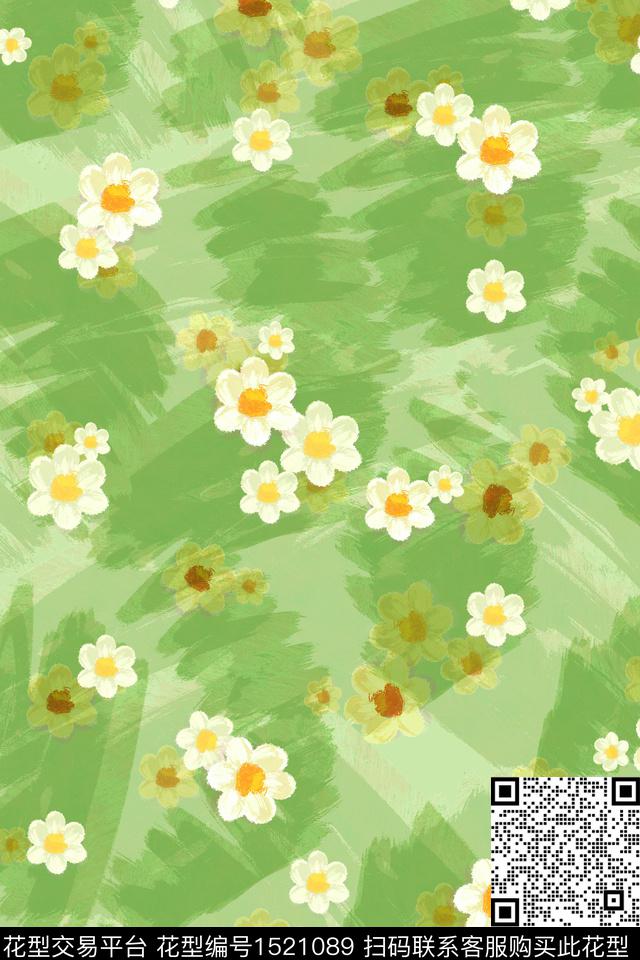 花卉小清新小碎花数码印花华亿平台下载（图片编号: 1521089） - 瓦栏（Walan）