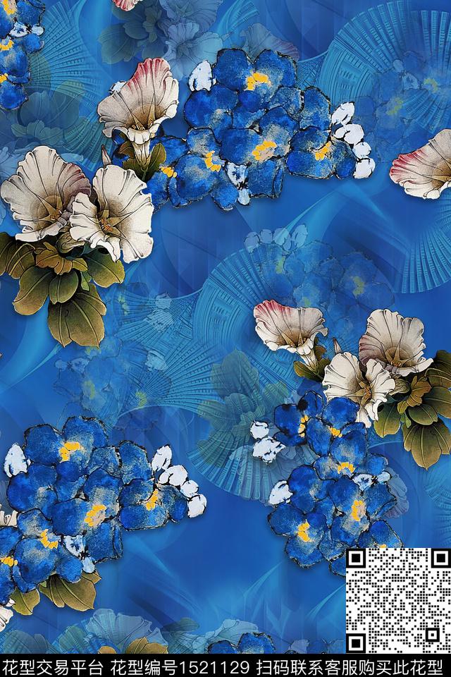 旗袍香云纱中老年数码印花华亿平台下载（图片编号: 1521129） - 瓦栏（Walan）