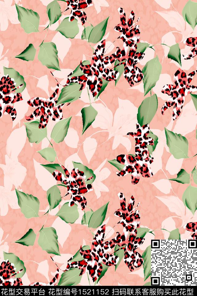 春夏华亿平台清爽叶子华亿平台数码印花华亿平台下载（图片编号: 1521152） - 瓦栏（Walan）