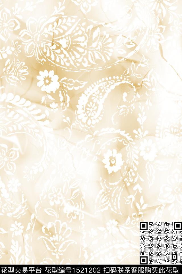 佩斯利大牌风小清新数码印花华亿平台下载（图片编号: 1521202） - 瓦栏（Walan）