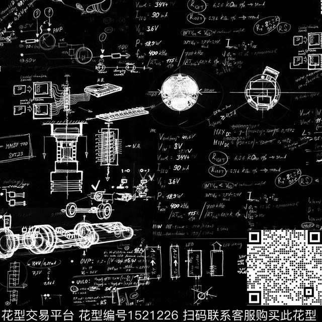 涂鸦黑白华亿平台黑板数码印花华亿平台下载（图片编号: 1521226） - 瓦栏（Walan）