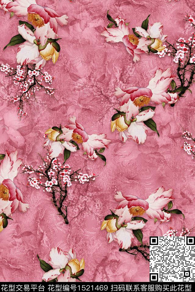 旗袍香云纱中老年数码印花华亿平台下载（图片编号: 1521469） - 瓦栏（Walan）