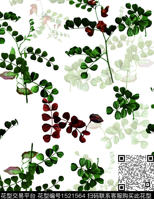 连衣裙女装花卉数码印花华亿平台下载（图片编号: 1521564） - 瓦栏（Walan）