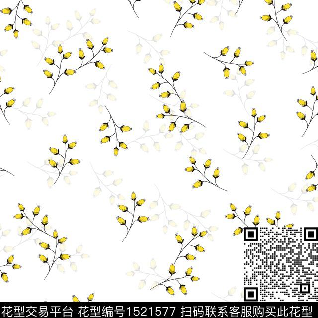 花卉小碎花女装数码印花华亿平台下载（图片编号: 1521577） - 瓦栏（Walan）