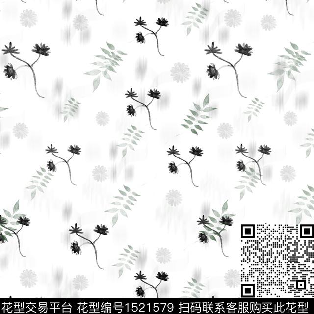 花卉小碎花女装数码印花华亿平台下载（图片编号: 1521579） - 瓦栏（Walan）