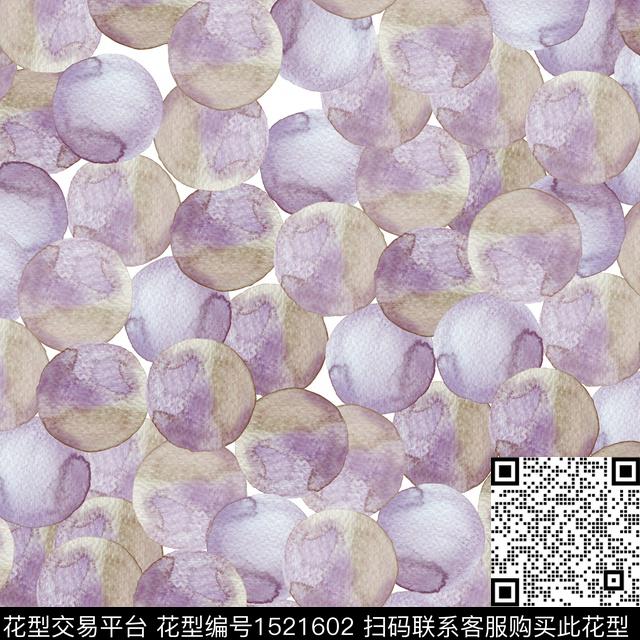女装水彩几何数码印花华亿平台下载（图片编号: 1521602） - 瓦栏（Walan）