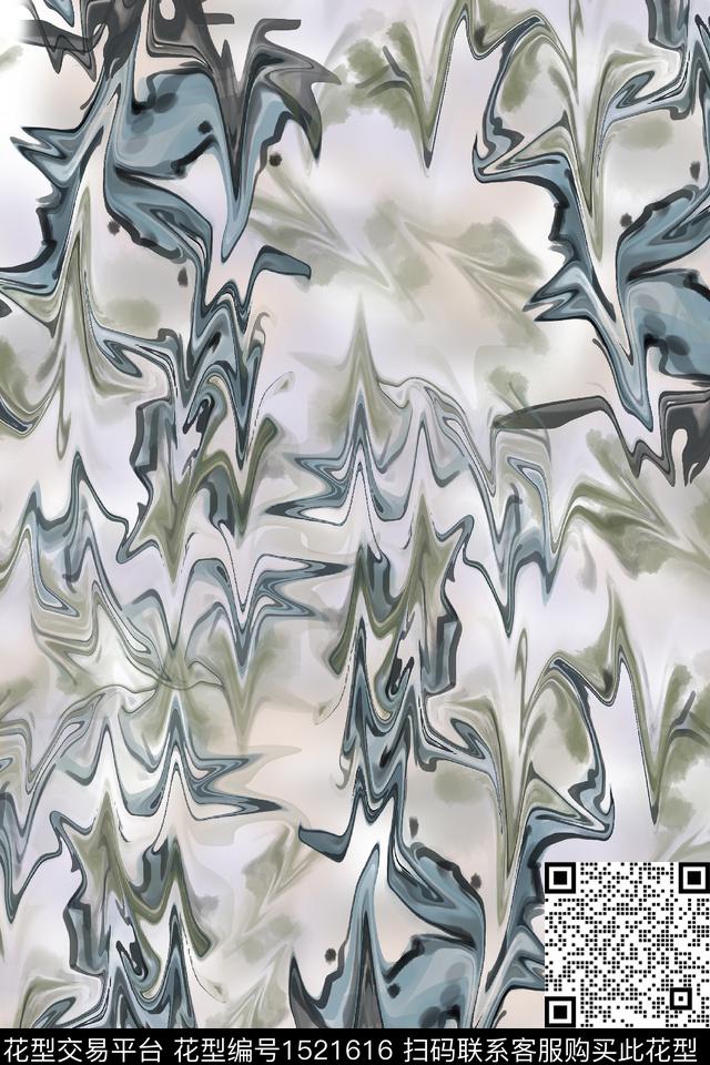 女装肌理抽象数码印花华亿平台下载（图片编号: 1521616） - 瓦栏（Walan）