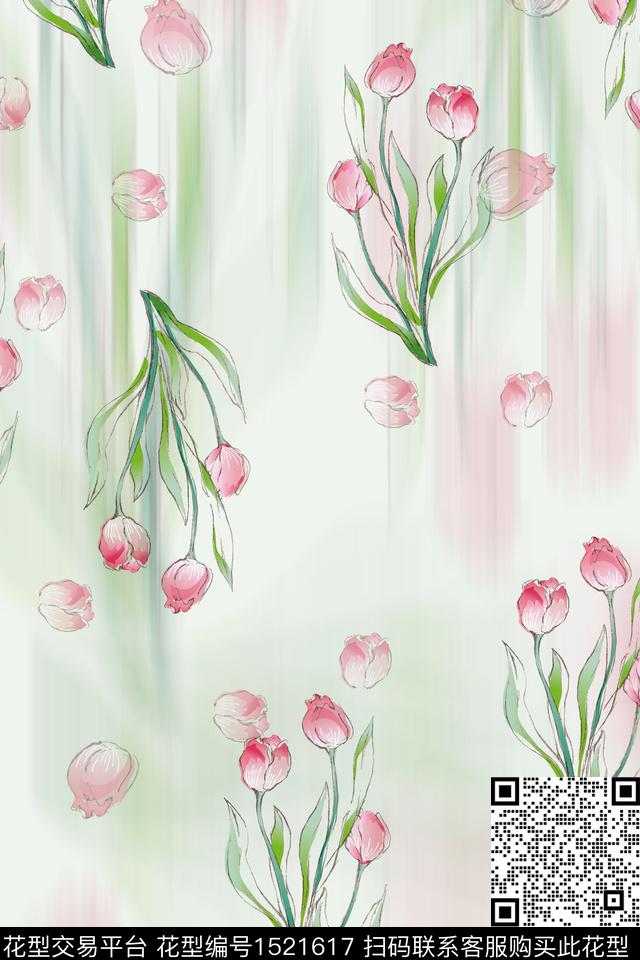 女装春夏华亿平台花卉数码印花华亿平台下载（图片编号: 1521617） - 瓦栏（Walan）