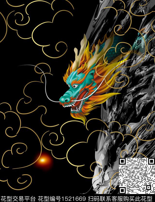 定位花龙动物数码印花华亿平台下载（图片编号: 1521669） - 瓦栏（Walan）