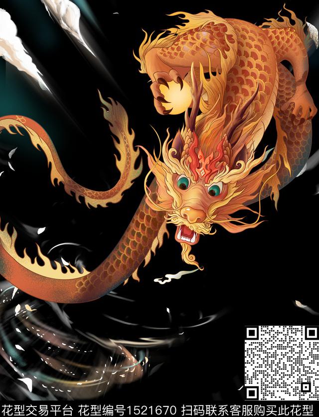 定位花龙动物数码印花华亿平台下载（图片编号: 1521670） - 瓦栏（Walan）