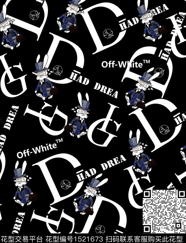 卡通定位花字母数码印花华亿平台下载（图片编号: 1521673） - 瓦栏（Walan）