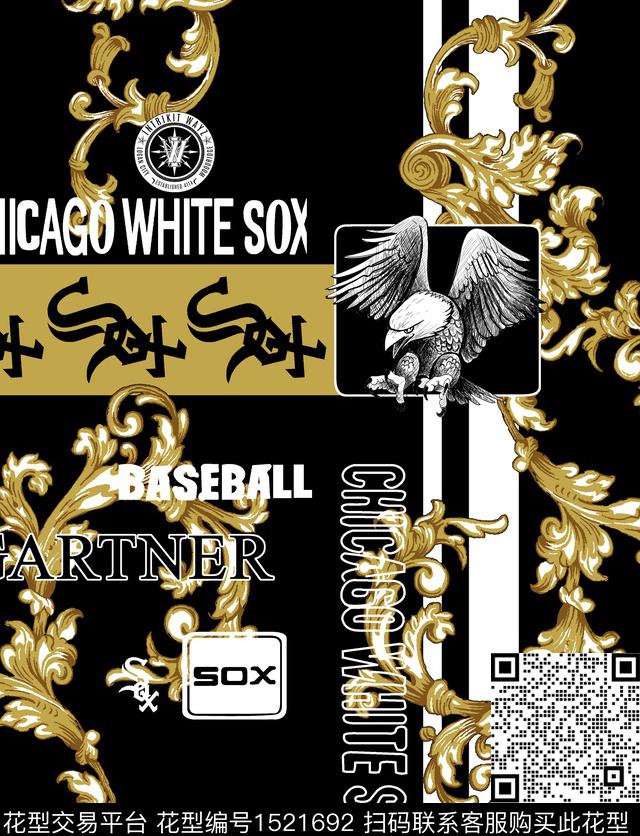 几何定位花字母数码印花华亿平台下载（图片编号: 1521692） - 瓦栏（Walan）