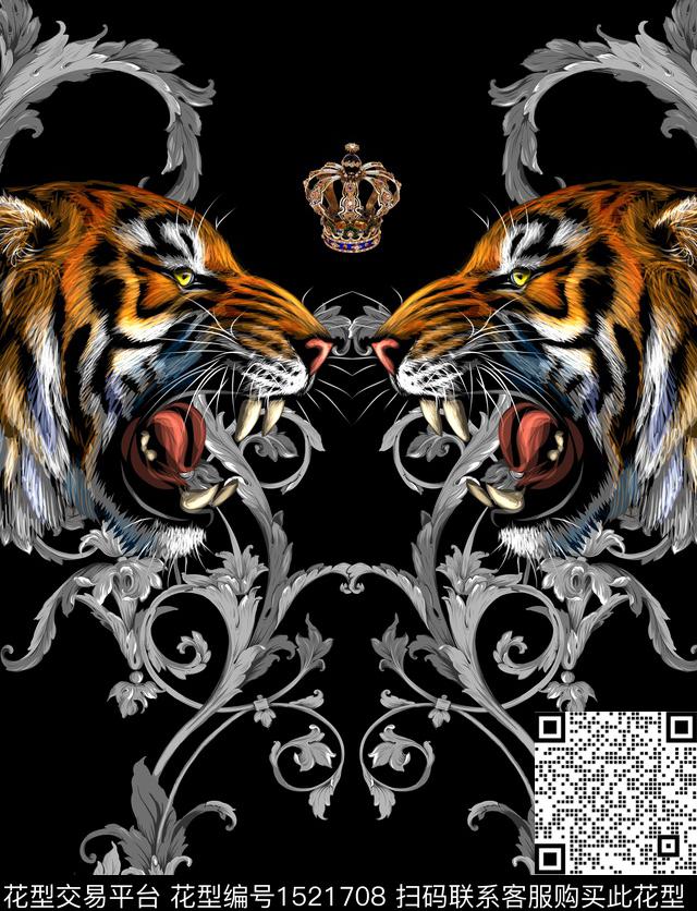 老虎定位花欧美数码印花华亿平台下载（图片编号: 1521708） - 瓦栏（Walan）